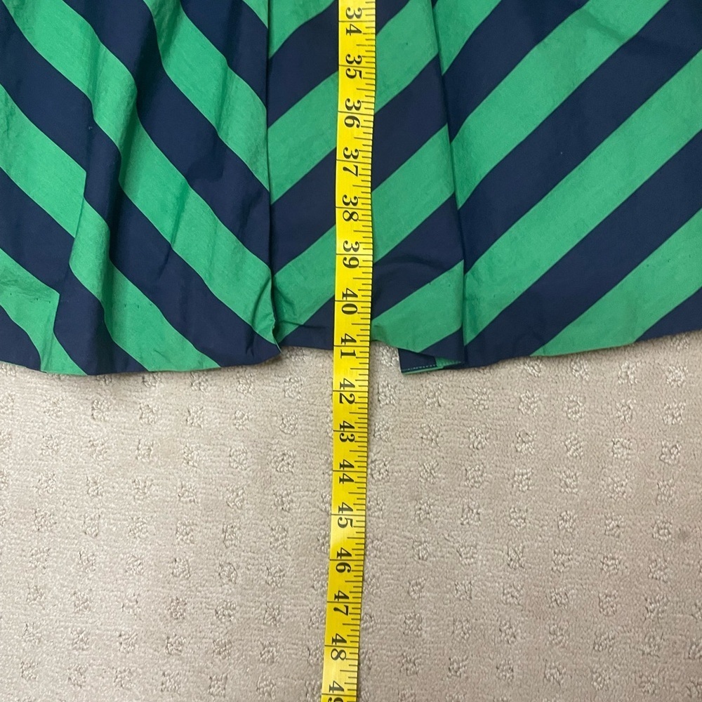 Anthropology Brand, Girls from Savoy, Green & Navy Sun Dress w/ pockets, Sz 4 - Picture 10 of 16